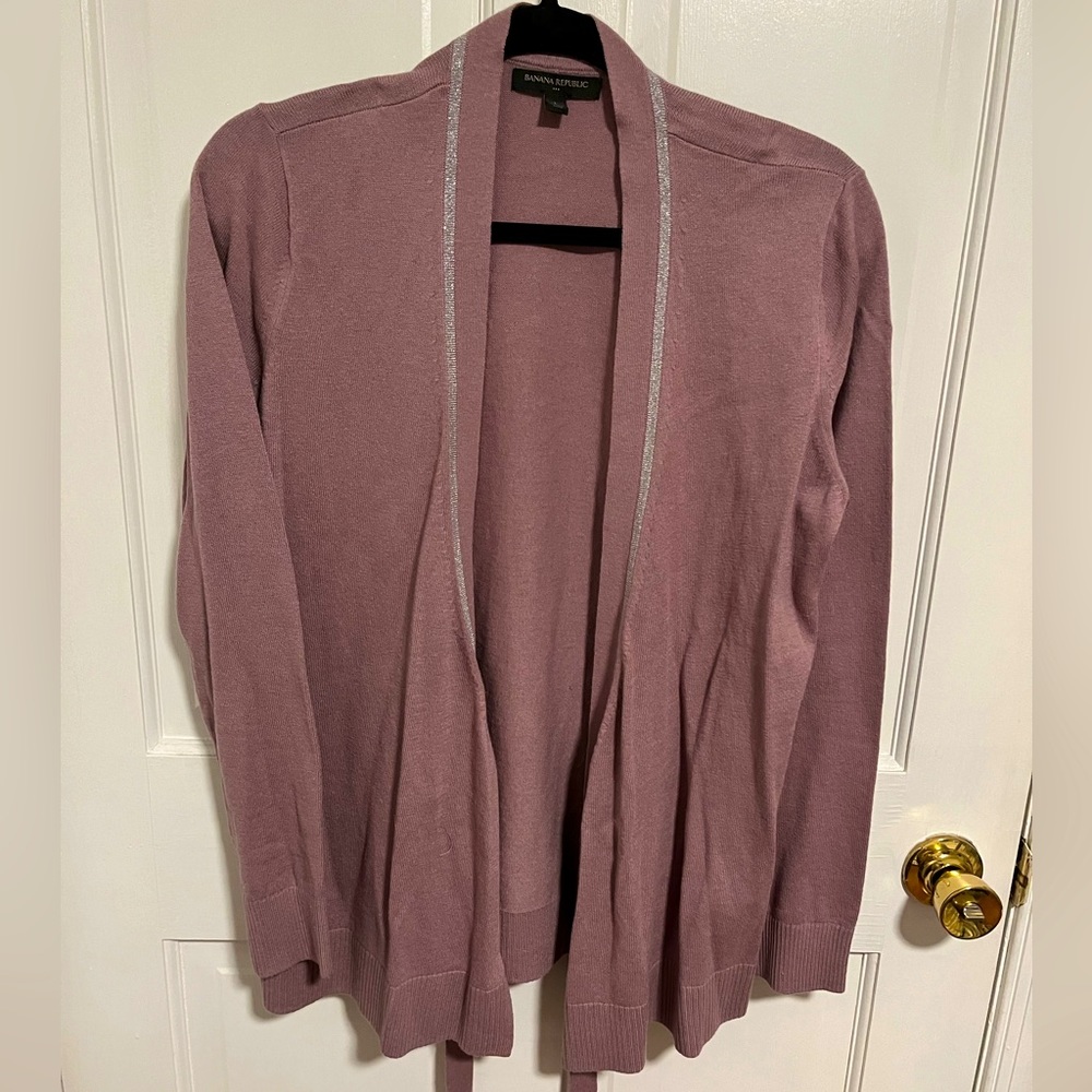 BANANA REPUBLIC Purple cardigan with silver detail